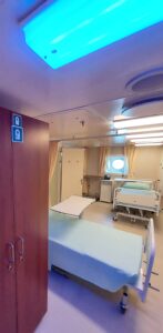 Platine Blu Ospedale tagliata